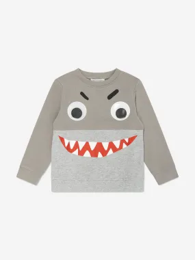 Stella McCartney Boys Shark Sweatshirt in Grey