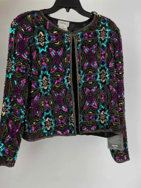 Stenay Size L multi Sequined Bejeweled Vintage Jacket