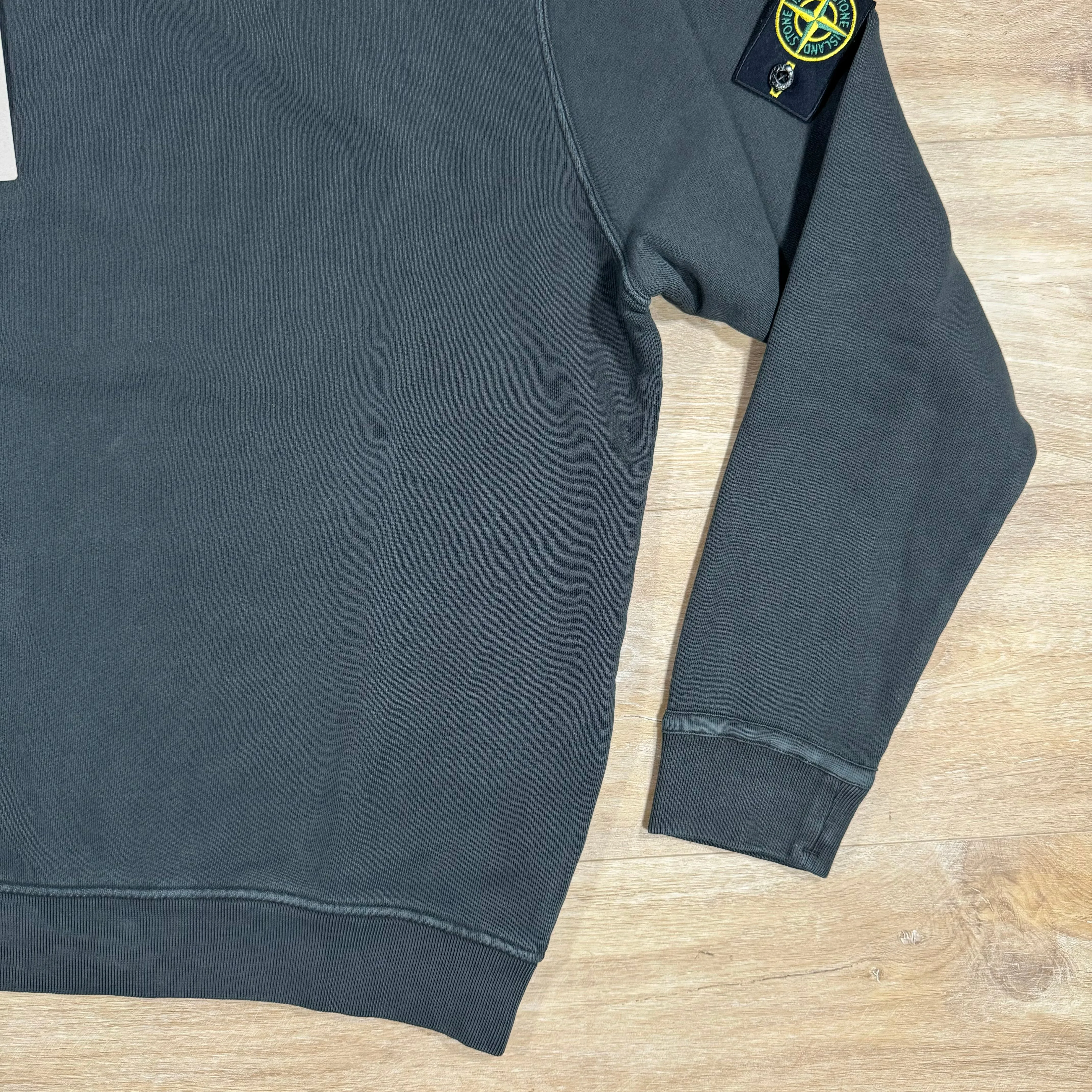 Stone Island Diagonal Fleece Old Treatment Sweatshirt in Lead Grey