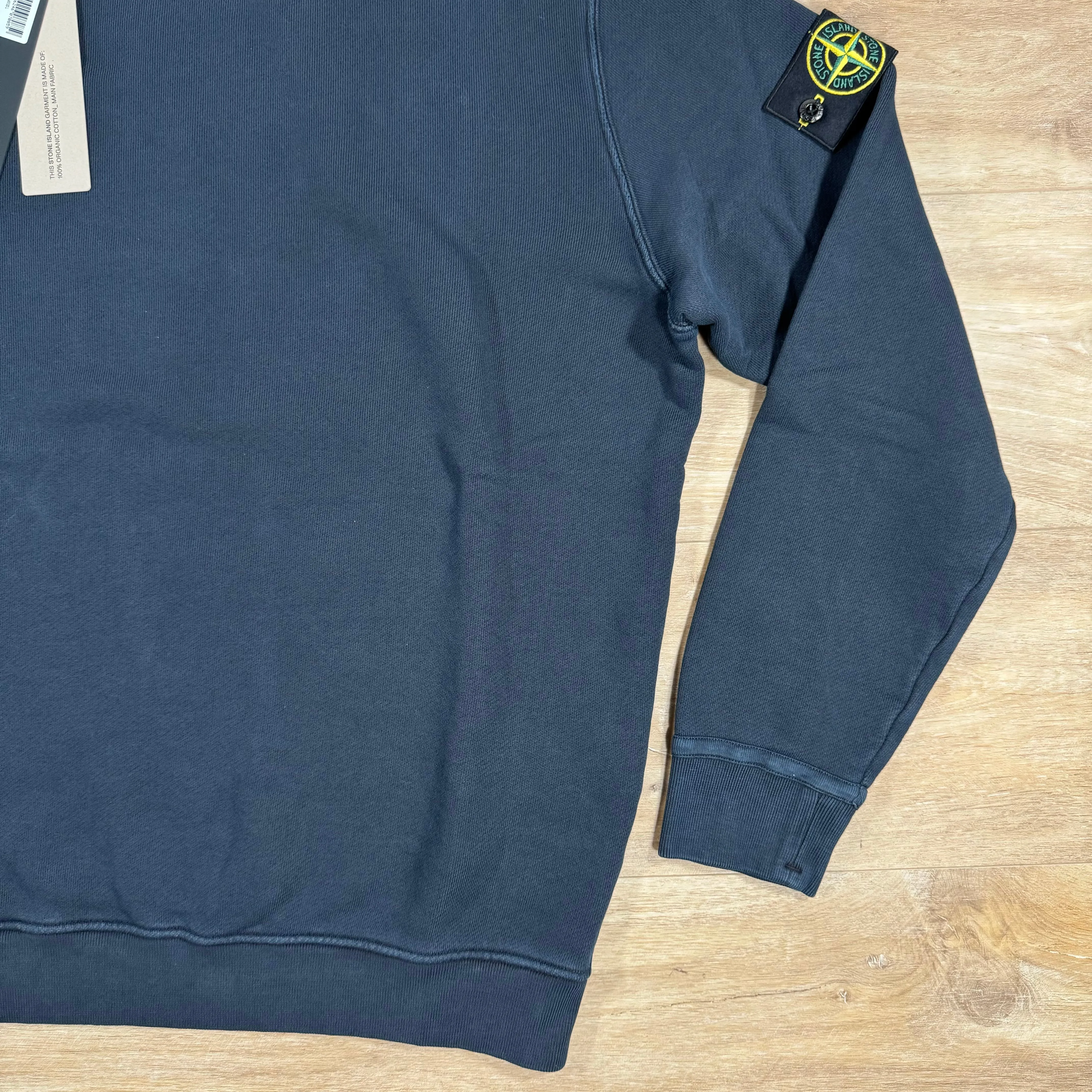 Stone Island Diagonal Fleece Old Treatment Sweatshirt in Navy