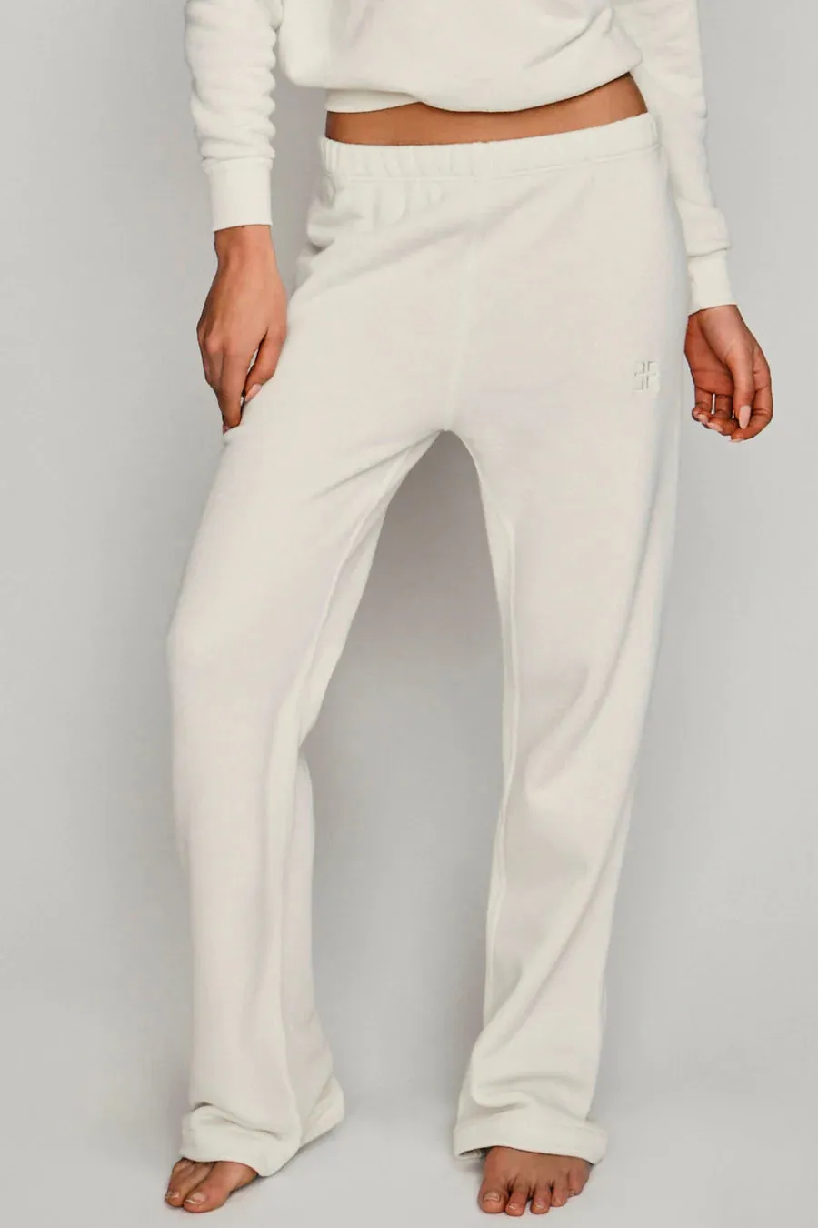 Straight Leg Sweatpant - Cream