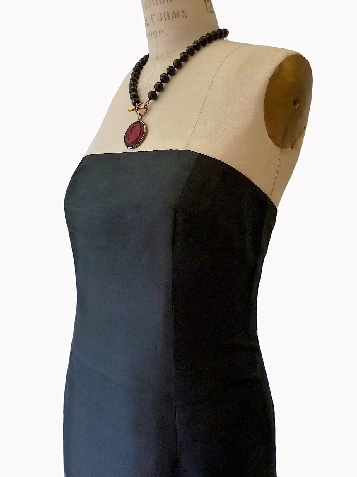 Strapless Little Black Dress Thai Silk