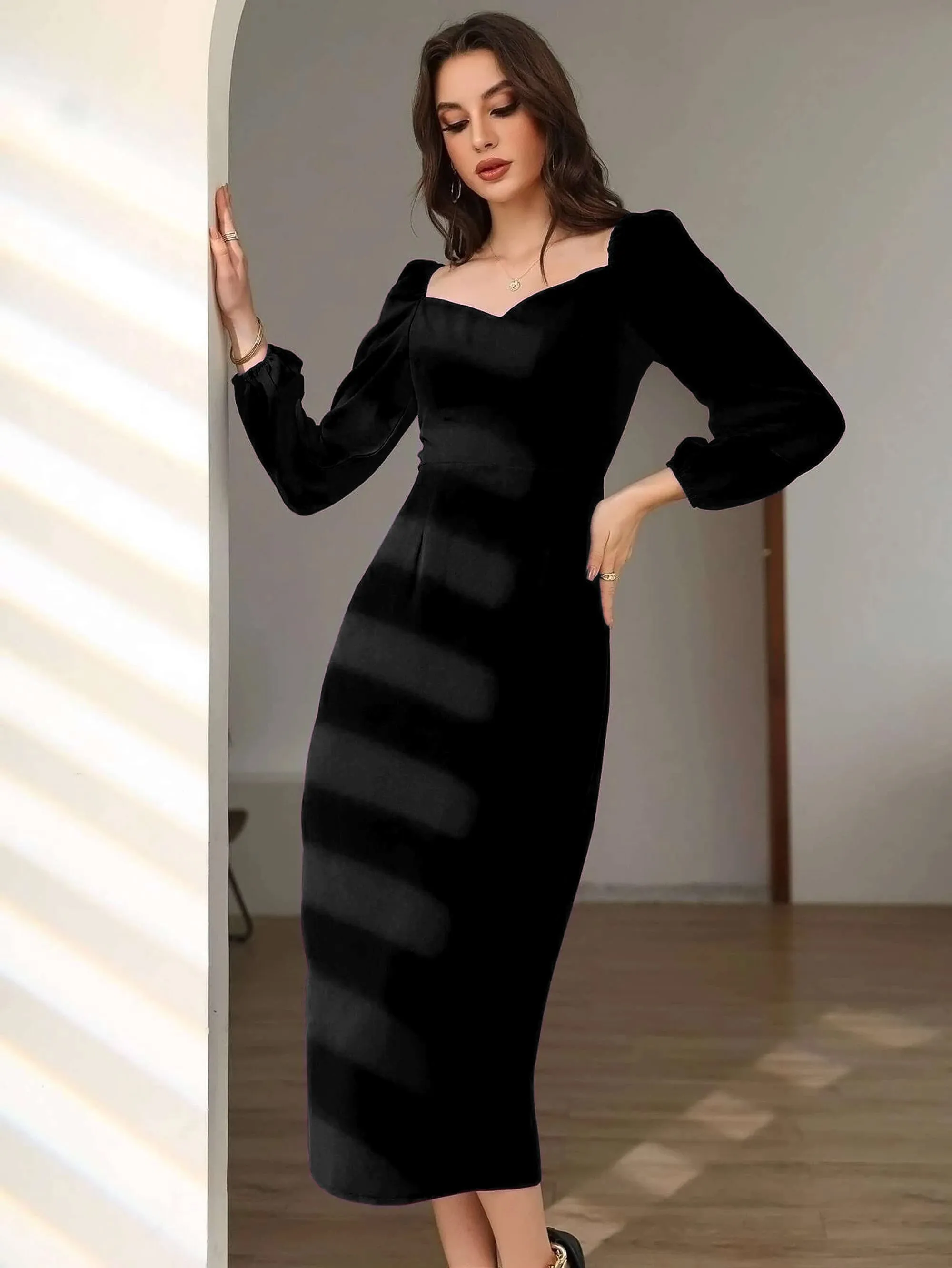 stylish designer dress for women  Black