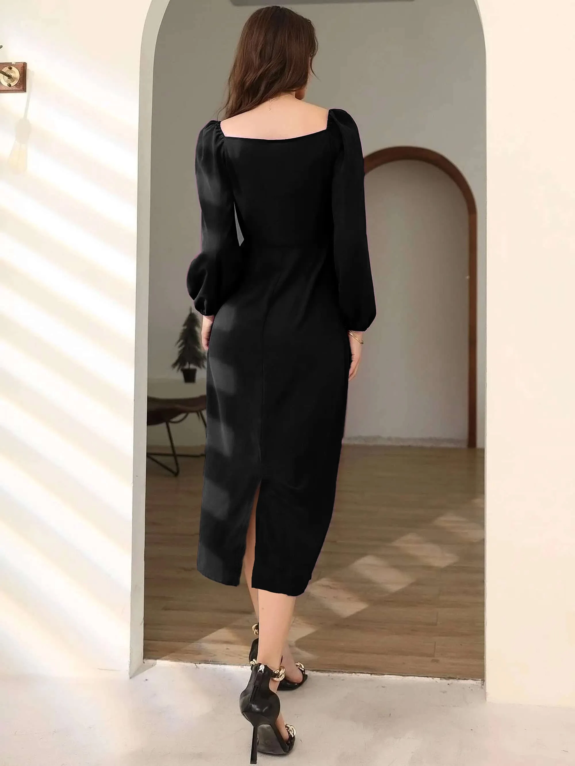 stylish designer dress for women  Black