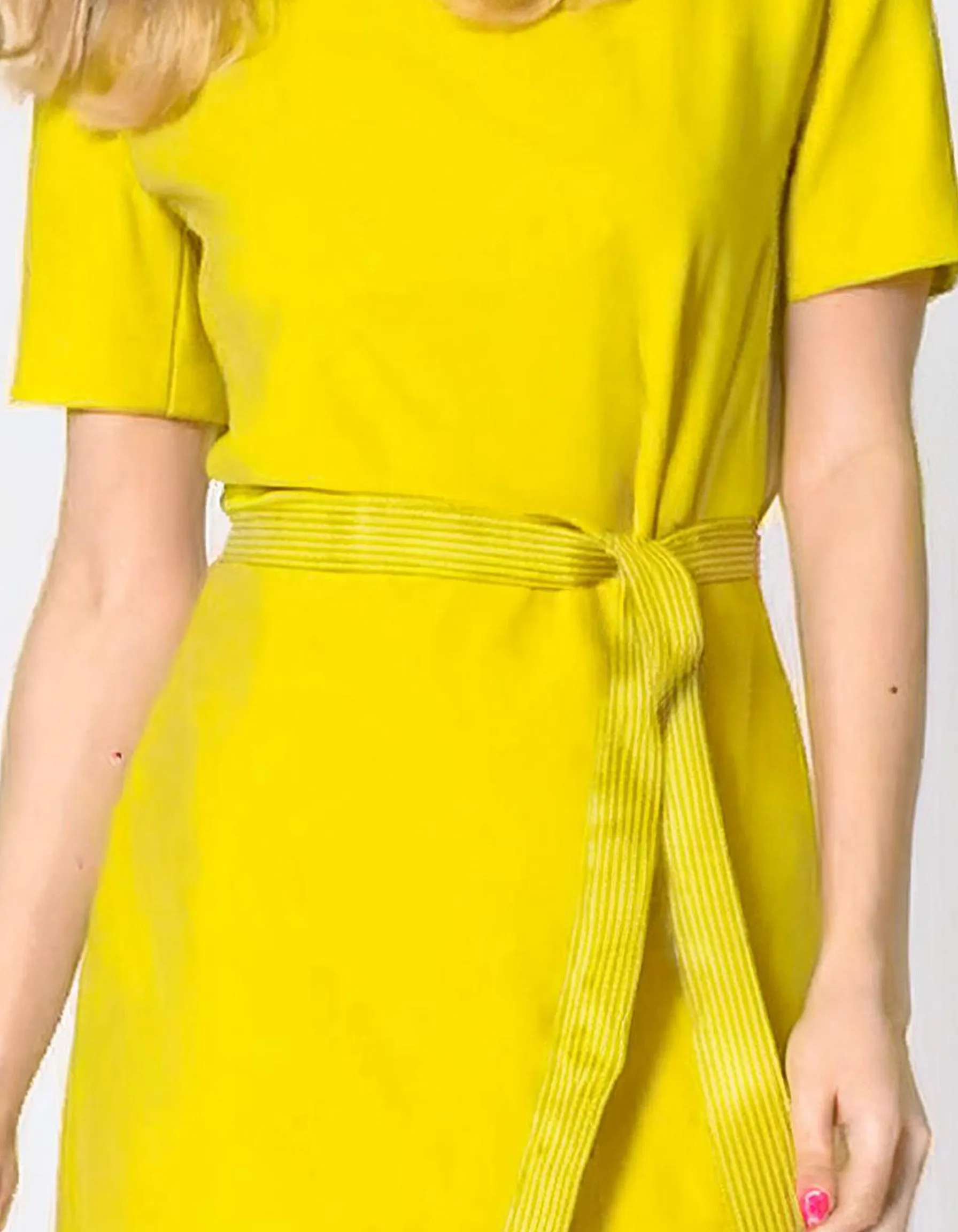 Sunshine Yellow Midi Wrap Dress