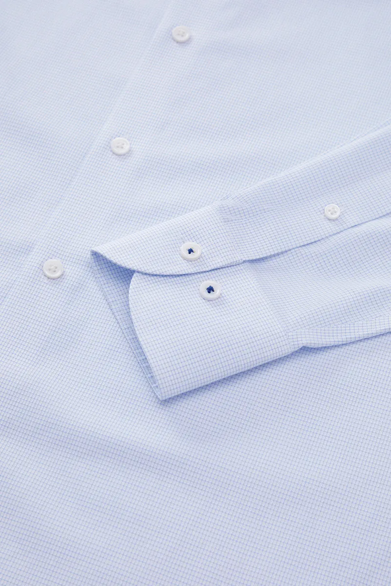 Supreme Cotton-Silk Dress Shirt | Blue Check 2741DK