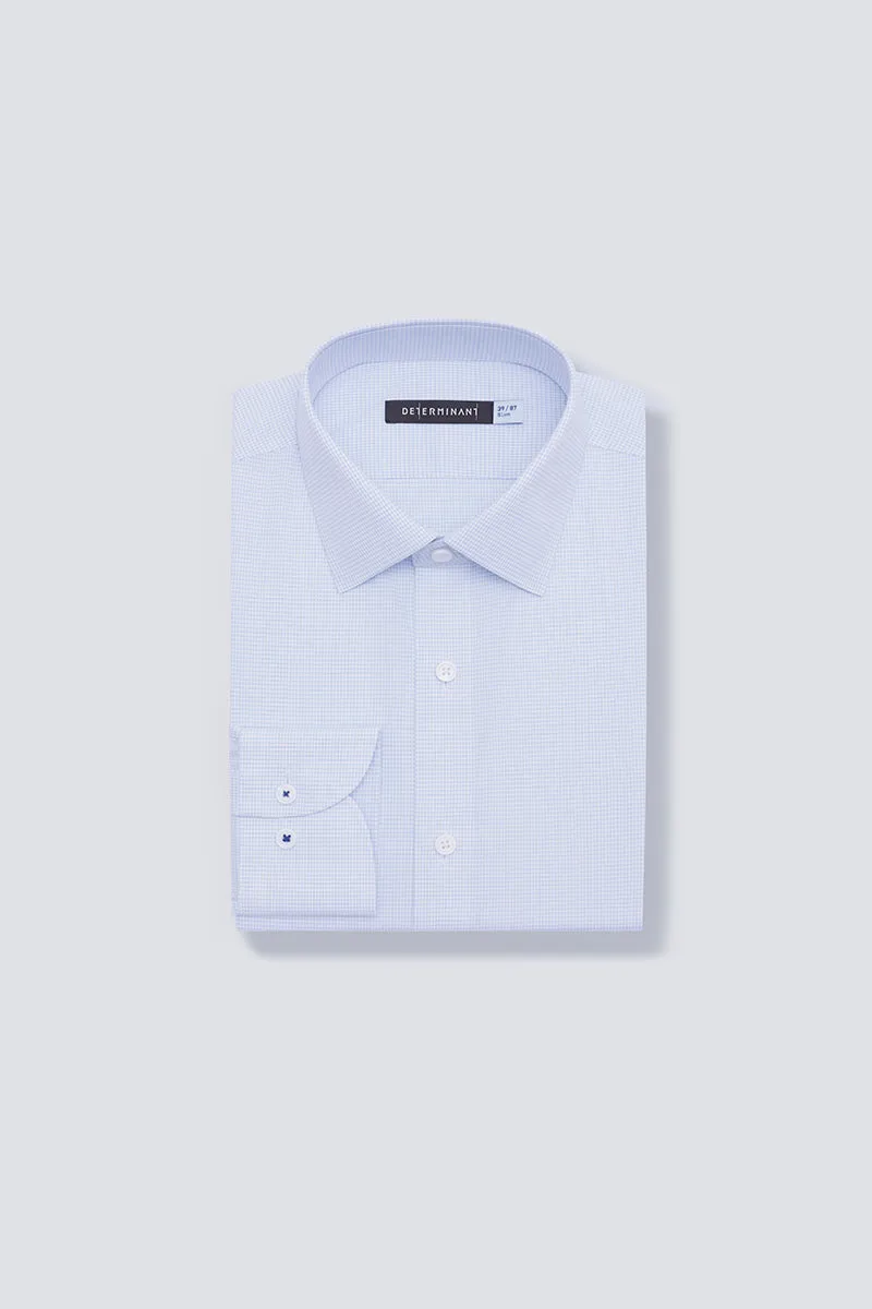 Supreme Cotton-Silk Dress Shirt | Blue Check 2741DK