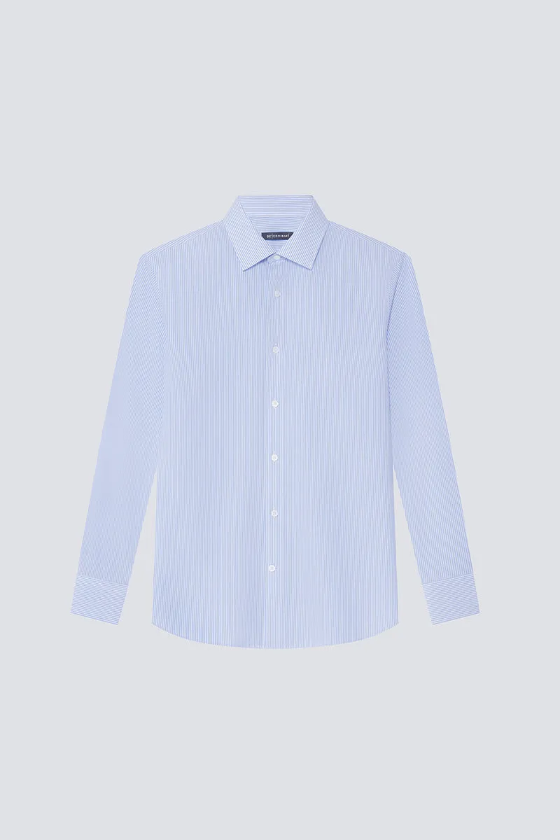 Supreme Cotton-Silk Dress Shirt | Blue Stripes 2740DK