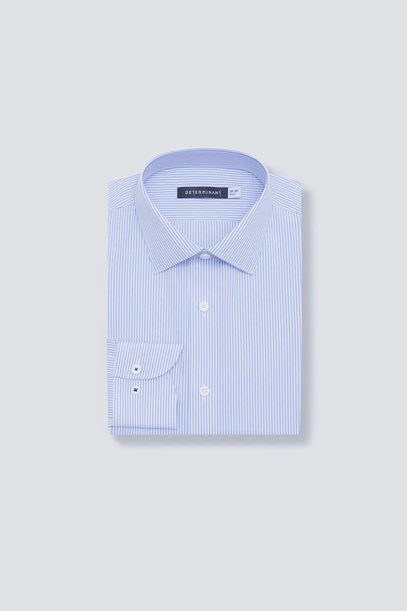 Supreme Cotton-Silk Dress Shirt | Blue Stripes 2740DK