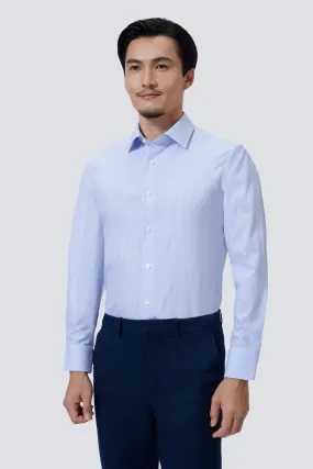 Supreme Cotton-Silk Dress Shirt | Blue Stripes 2740DK