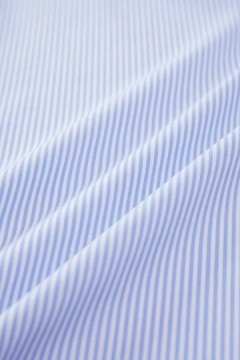 Supreme Cotton-Silk Dress Shirt | Blue Stripes 2740DK