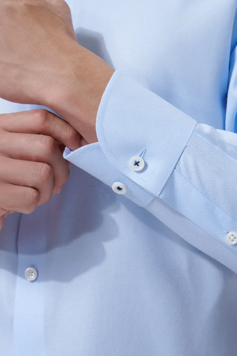 Supreme Cotton-Silk Dress Shirt | Light Blue 1459DK