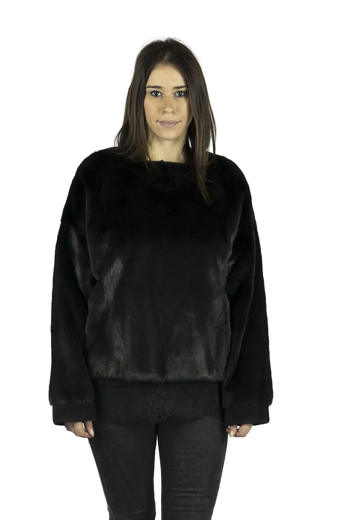 Sweatshirt in mink Black