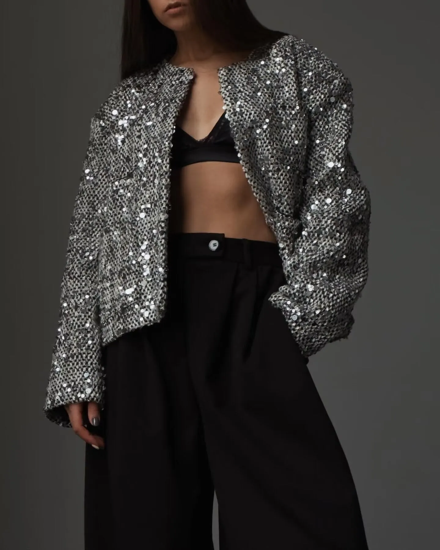 Tabitha Short Sequined Jacket