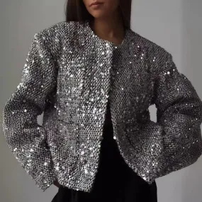 Tabitha Short Sequined Jacket