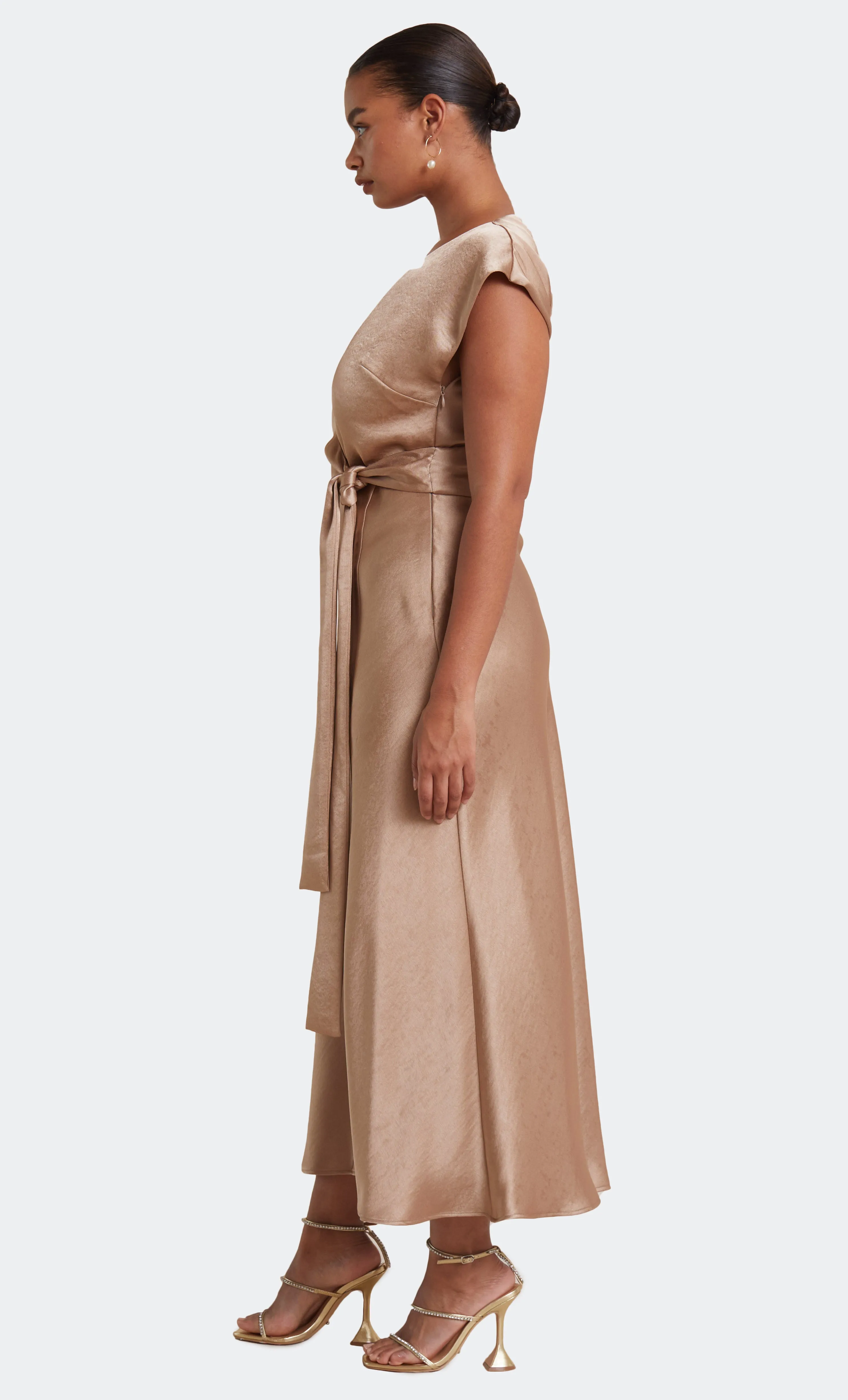 THE DREAMER WRAP DRESS - GOLDEN