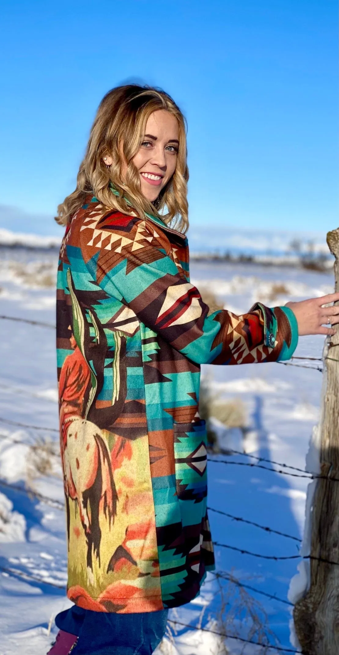 The Kodiak Cowboy Cactus Aztec Coat