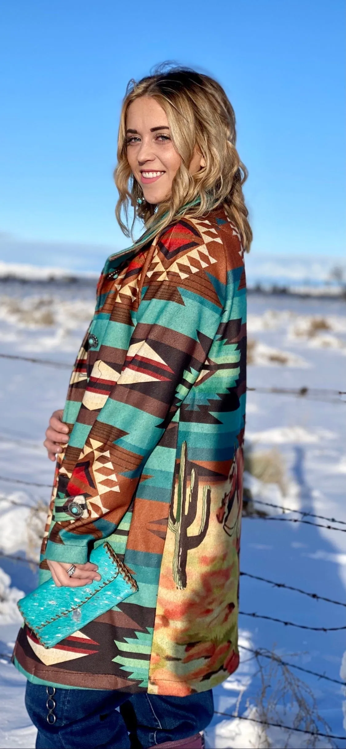 The Kodiak Cowboy Cactus Aztec Coat