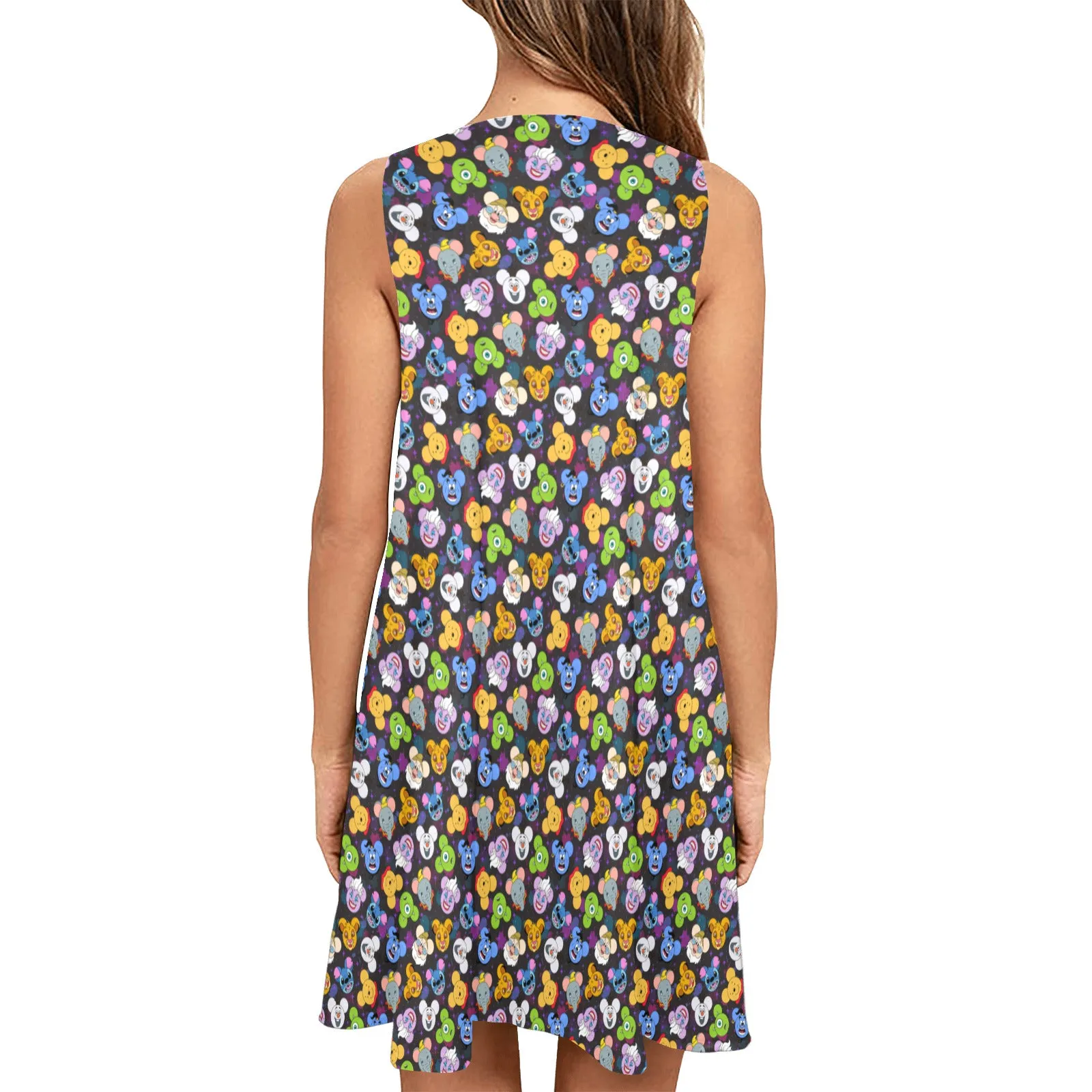 The Magical Gang Sleeveless A-Line Pocket Dress