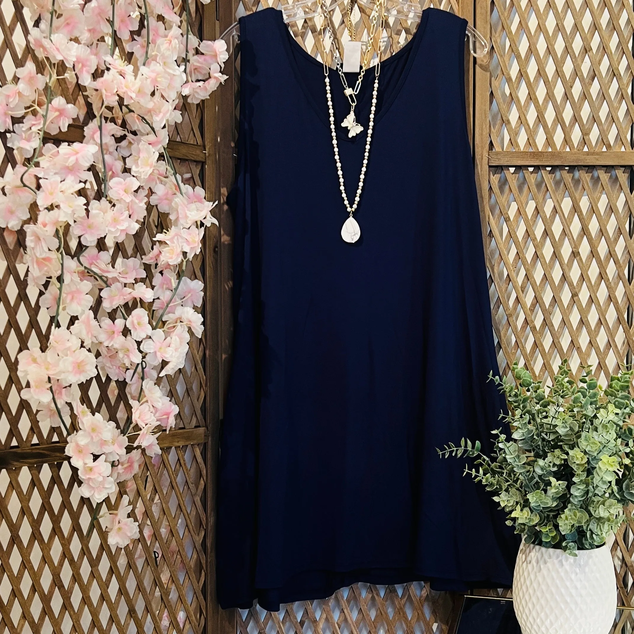 The Solid Summer Must Have Dress: Navy Blue