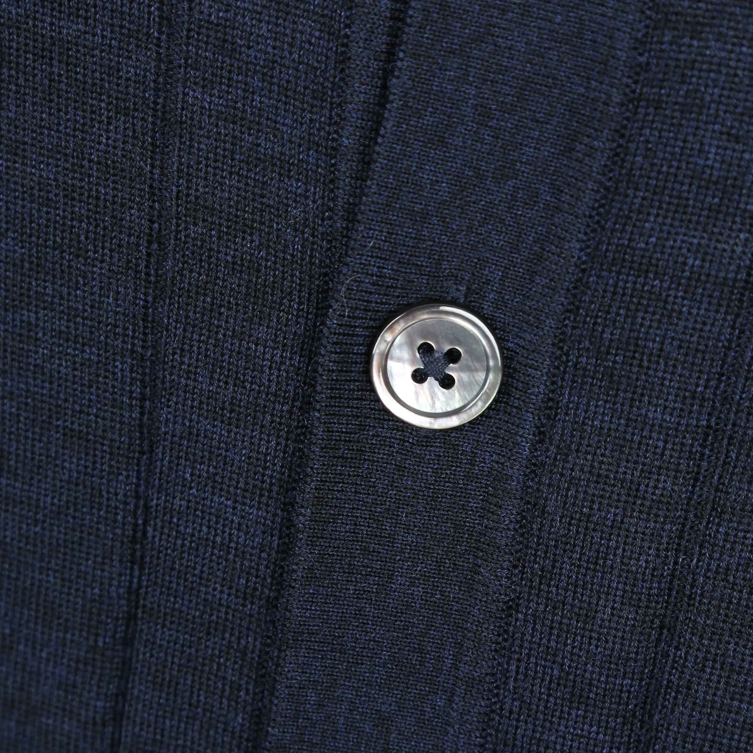 Thomas Maine Button Thru LS Knitwear in Navy