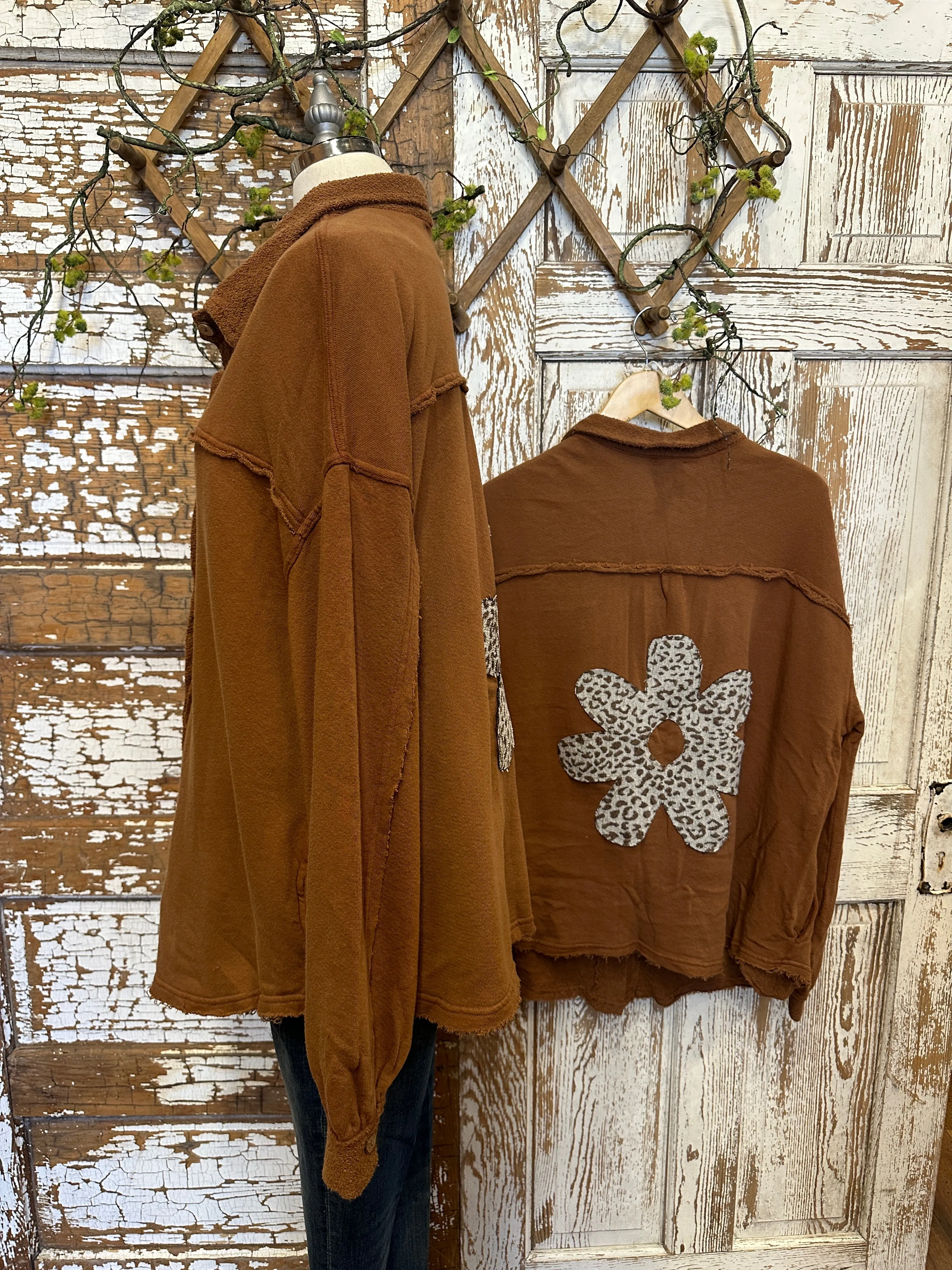 Toasted Caramel Daisy Shacket