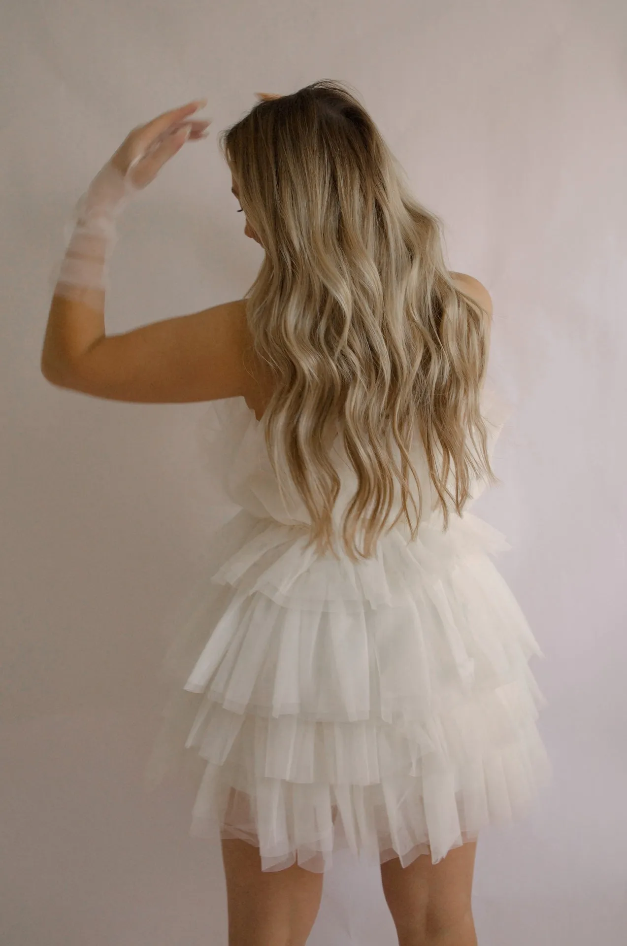 Tulle Mini Dress - Cream