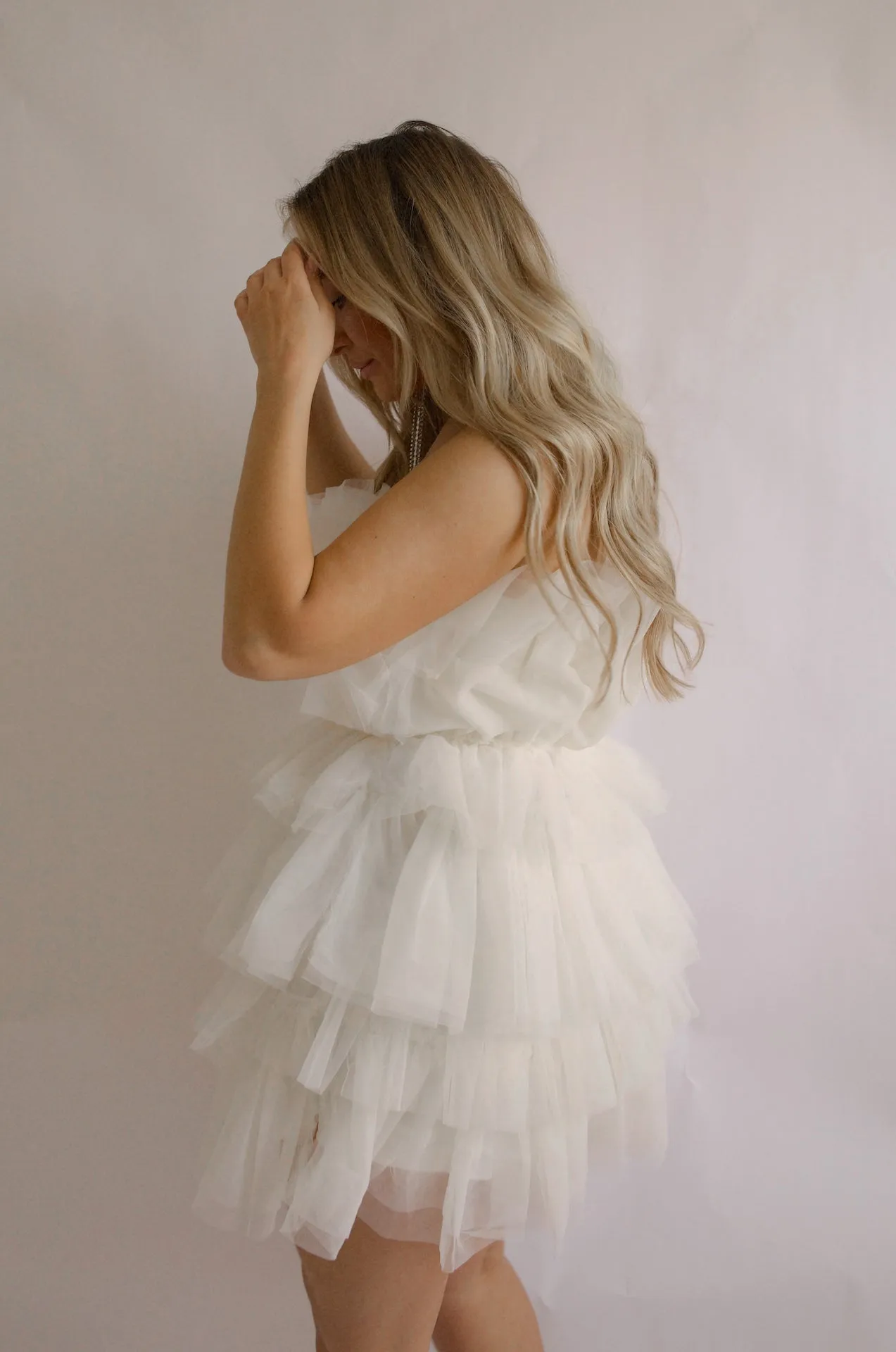 Tulle Mini Dress - Cream