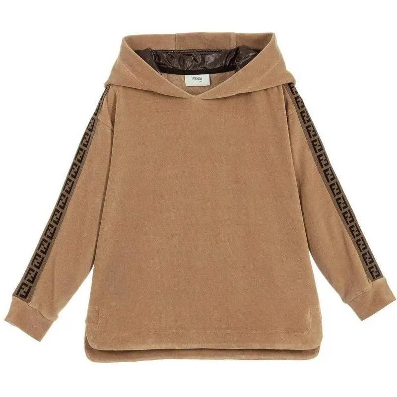 Unisex Camel Velour Sweatshirt