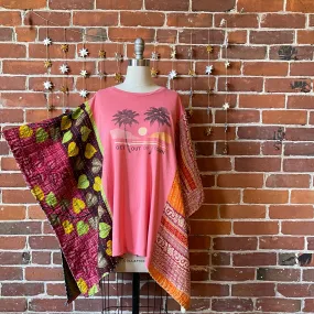 Upcycled Get Out Of Town Kantha Poncho Top