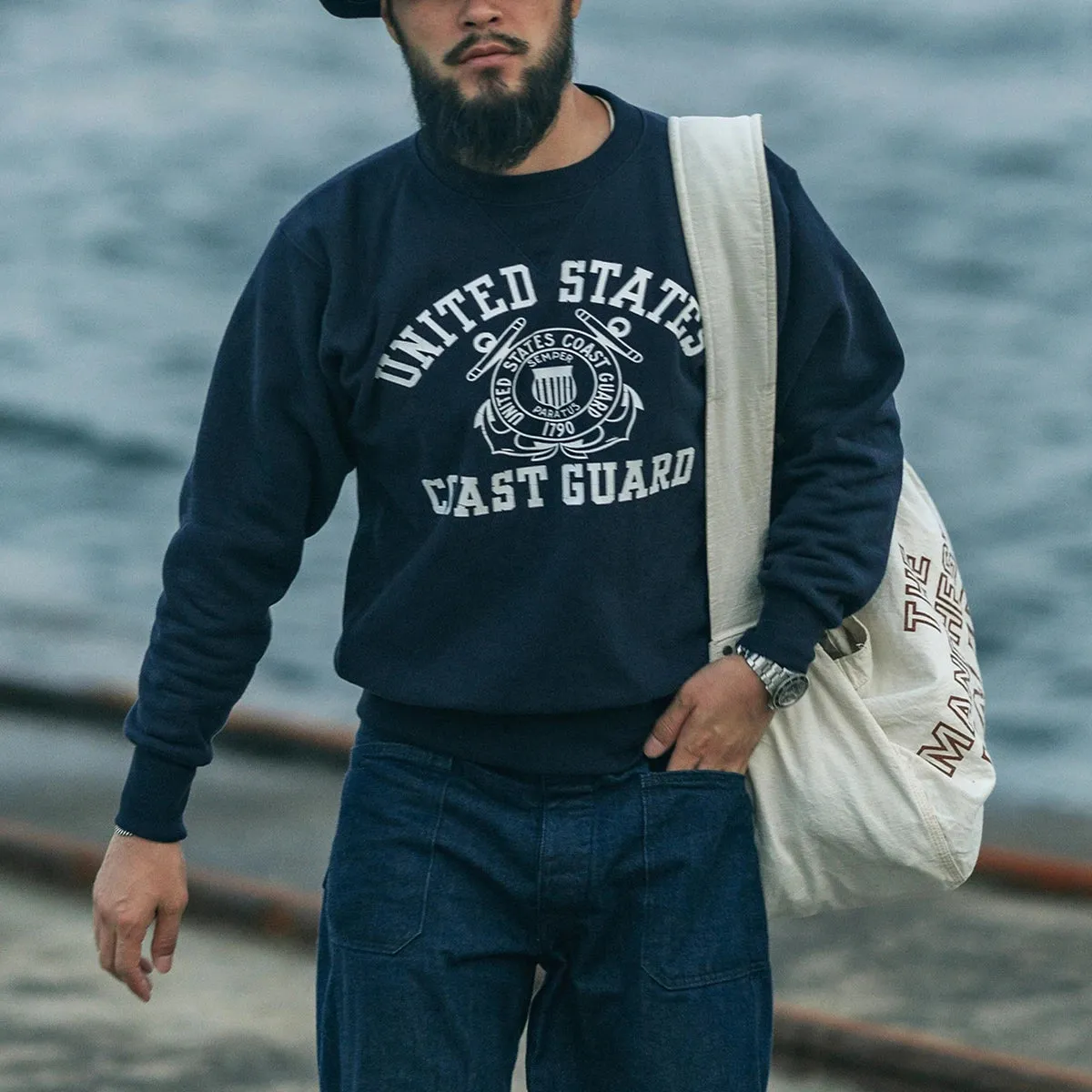 US Coast Guard Sweatshirt Heavyweight Athletic Pullover - V-Neck