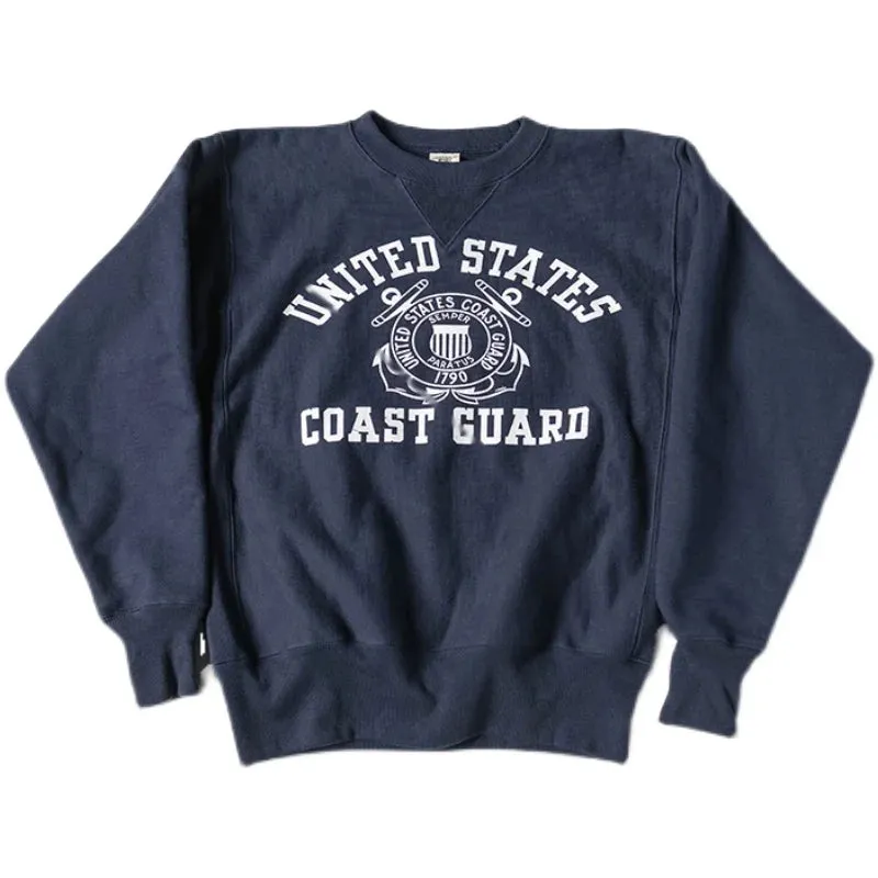 US Coast Guard Sweatshirt Heavyweight Athletic Pullover - V-Neck