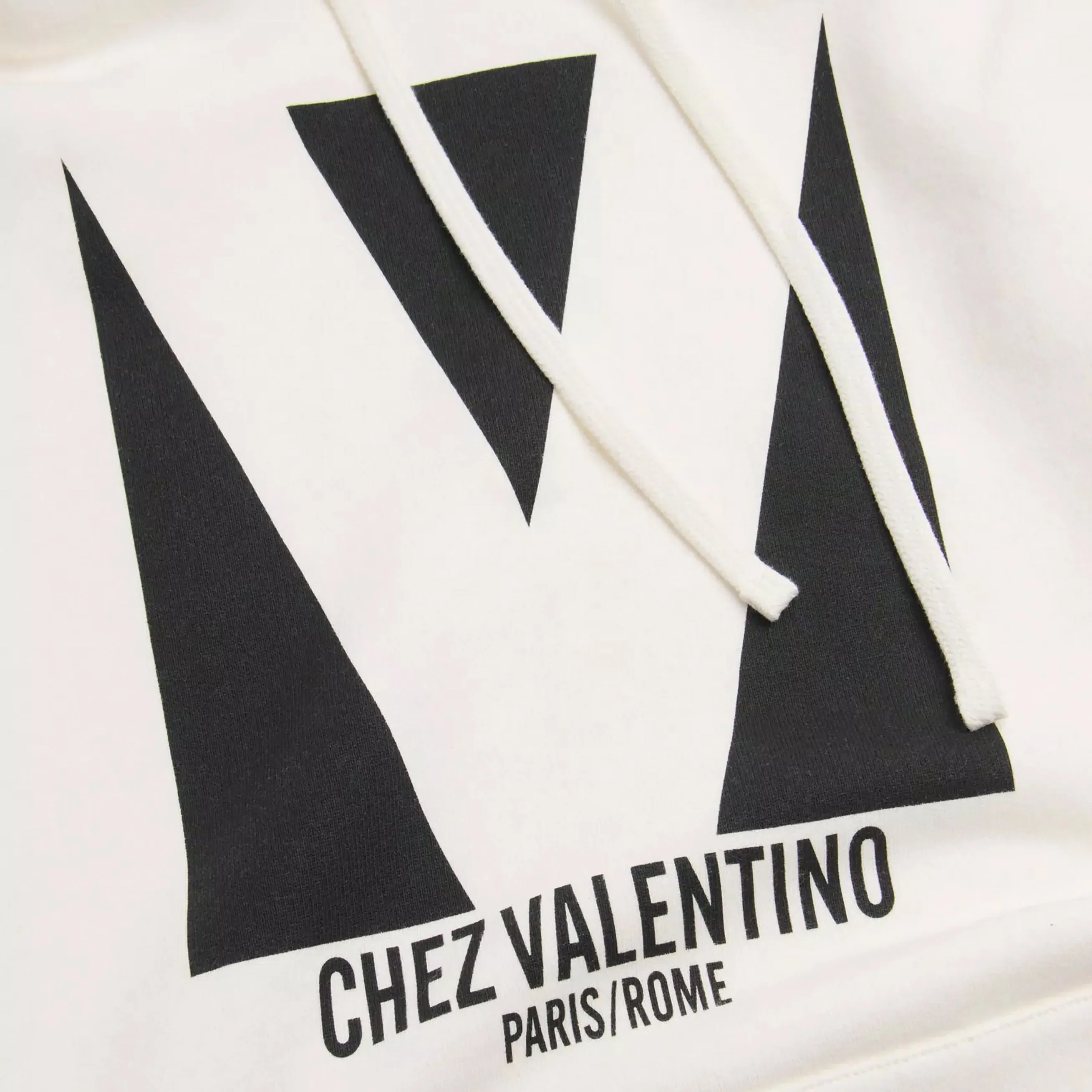 Valentino Cotton Chez Valentino Print Hoodie