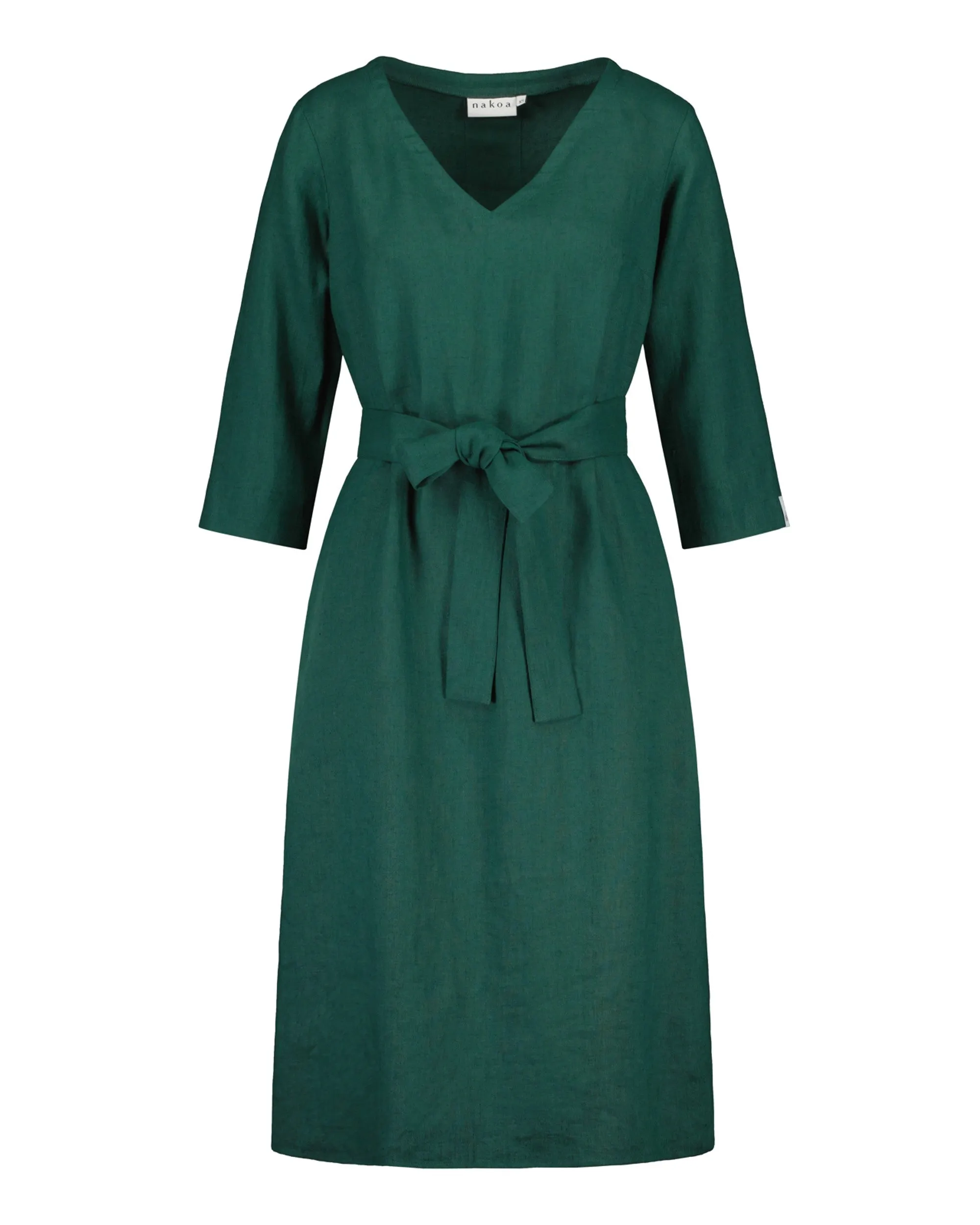 Vera Dress Linen Dress Evergreen