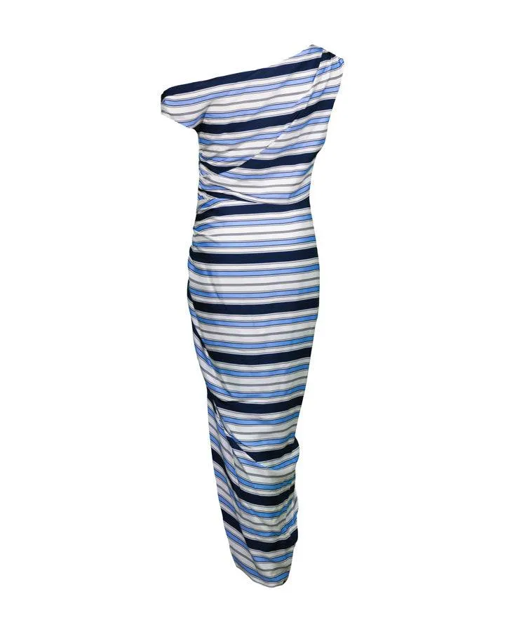 Veronica Beard Kadie Stretch Silk Charmeuse Stripe Dress