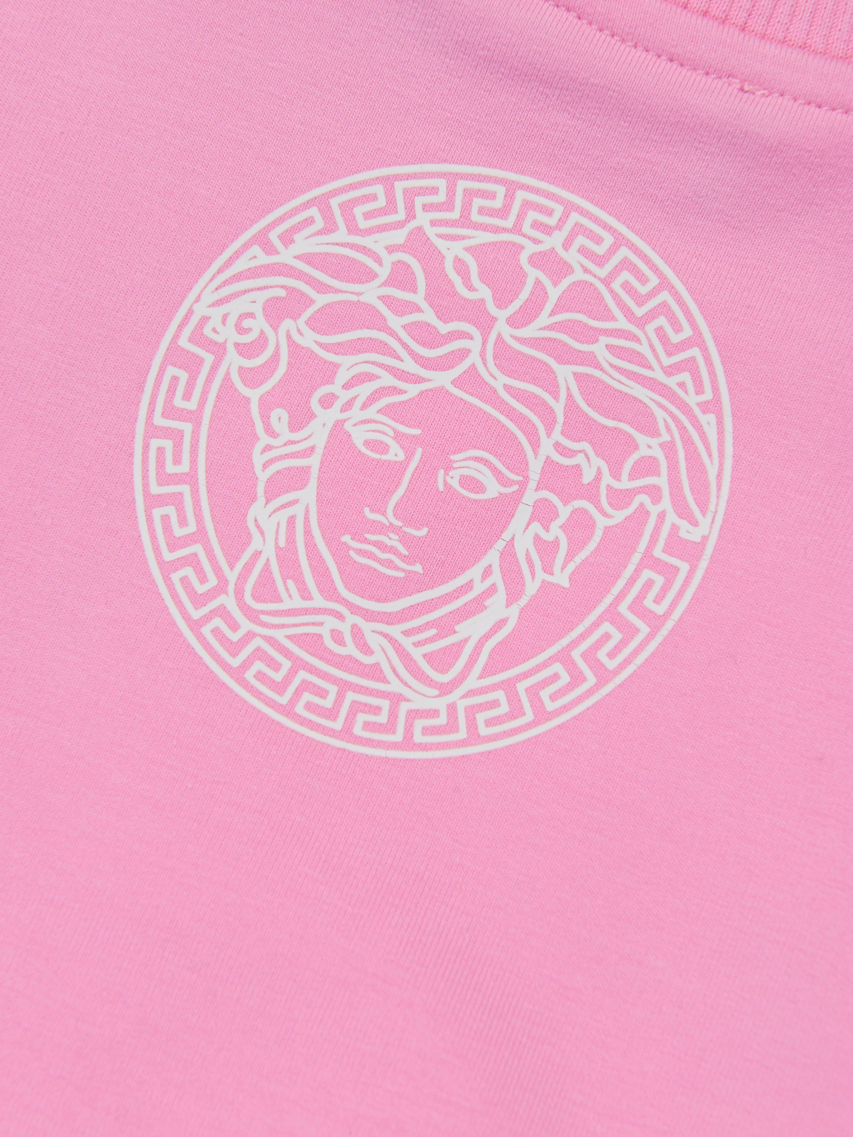 Versace Baby Girls Logo Sweatshirt in Pink