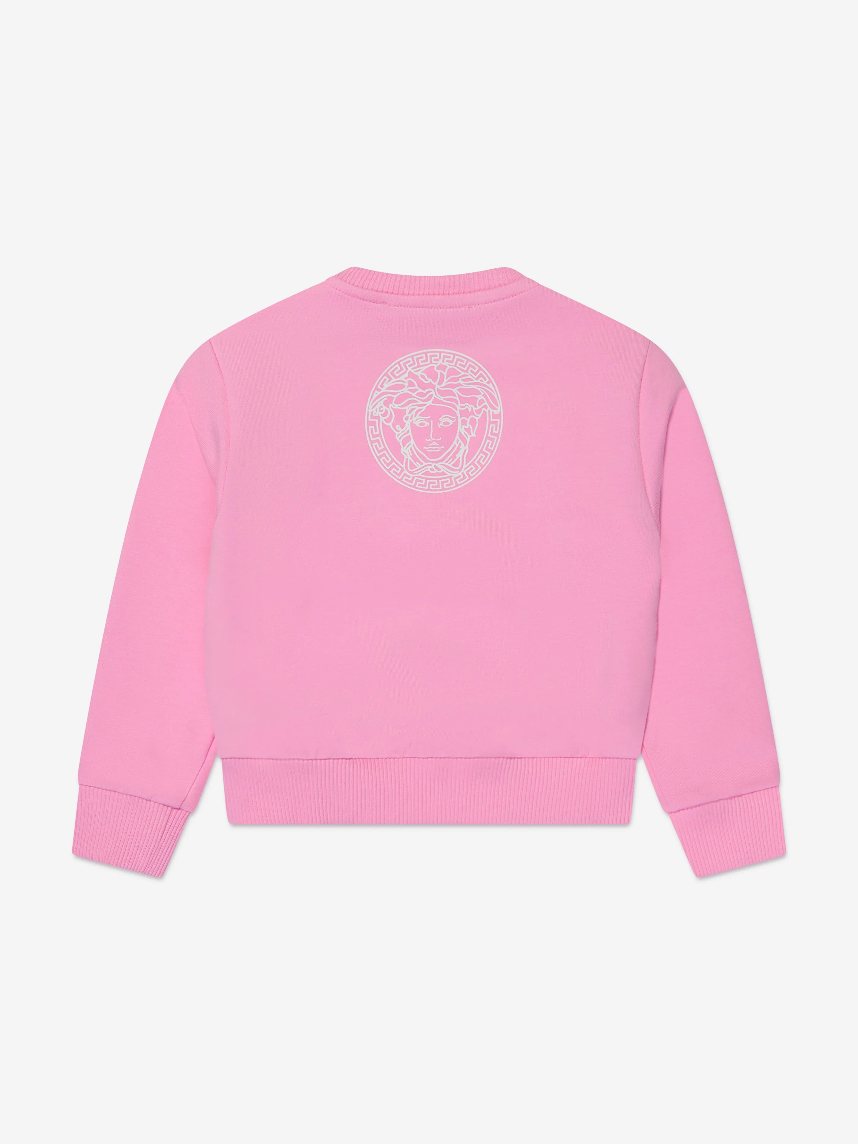 Versace Baby Girls Logo Sweatshirt in Pink