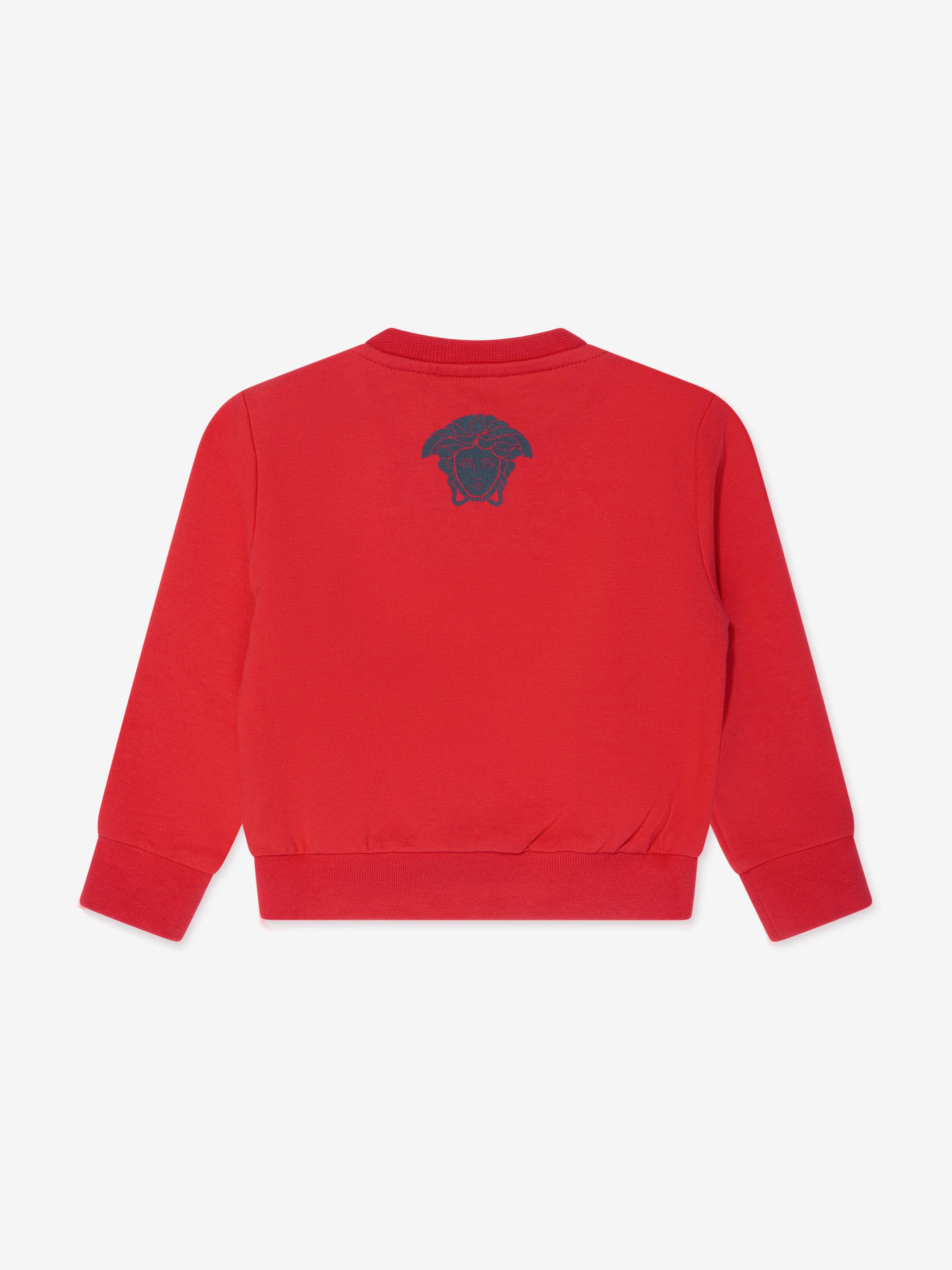 Versace Baby Logo Print Sweatshirt in Red