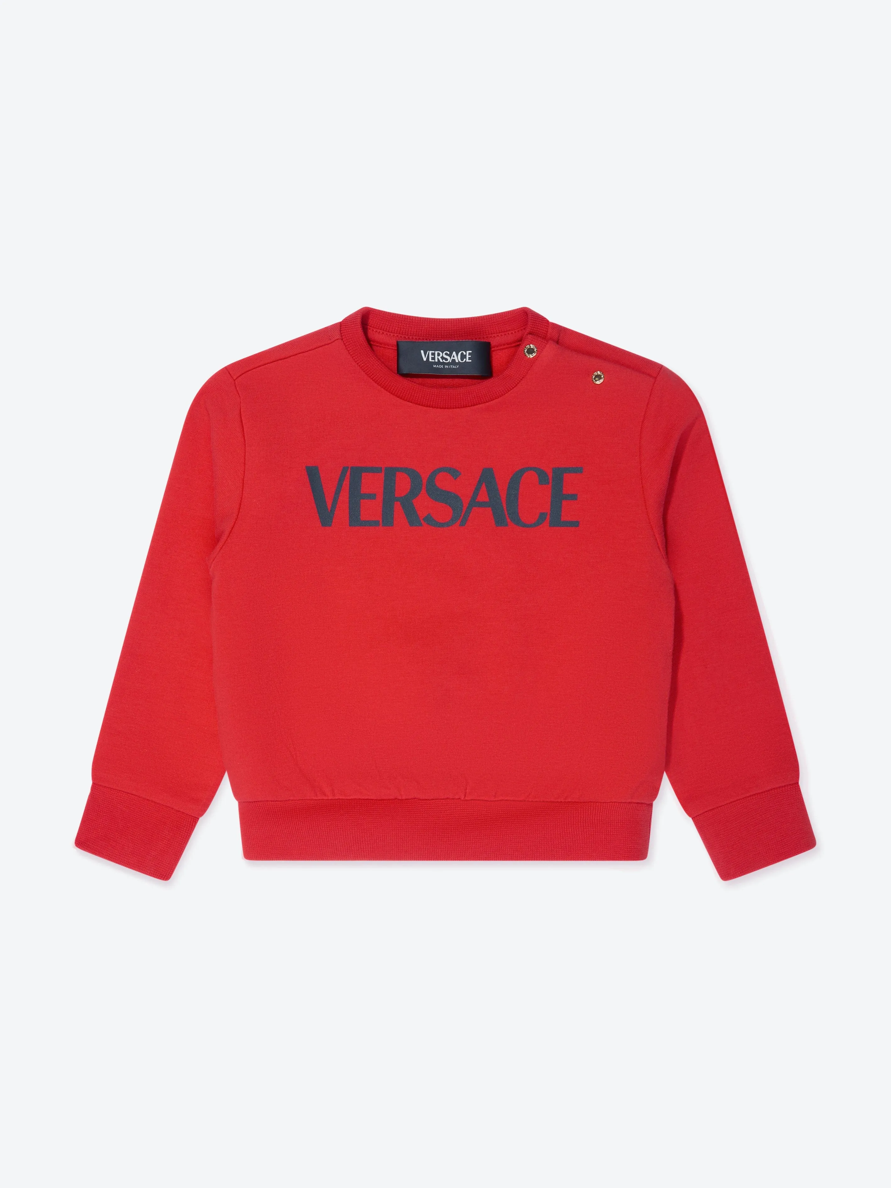 Versace Baby Logo Print Sweatshirt in Red