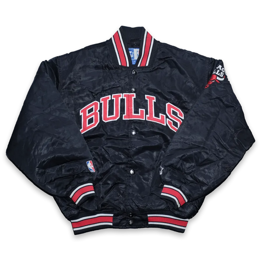 Vintage Chicago Bulls Satin Bomber Jacket Large