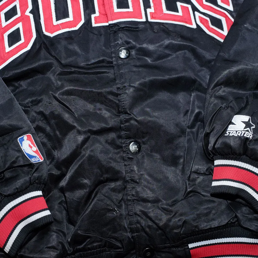 Vintage Chicago Bulls Satin Bomber Jacket Large