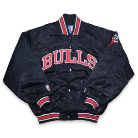 Vintage Chicago Bulls Satin Bomber Jacket Large