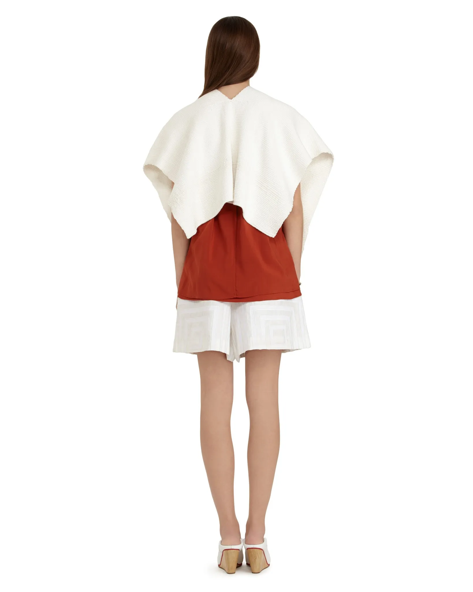 VOZ | Flamme Poncho in Ivory