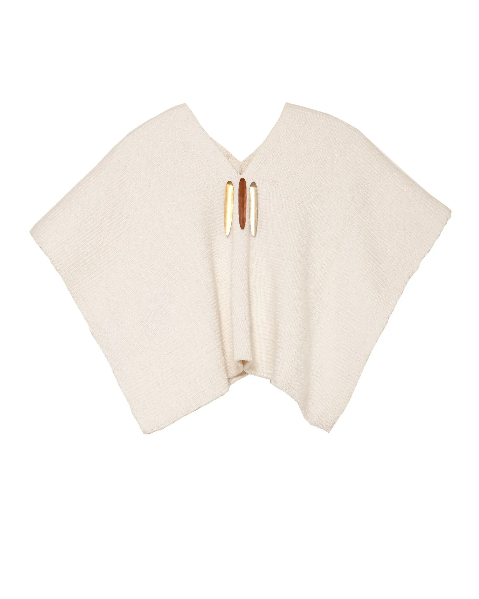 VOZ | Flamme Poncho in Ivory