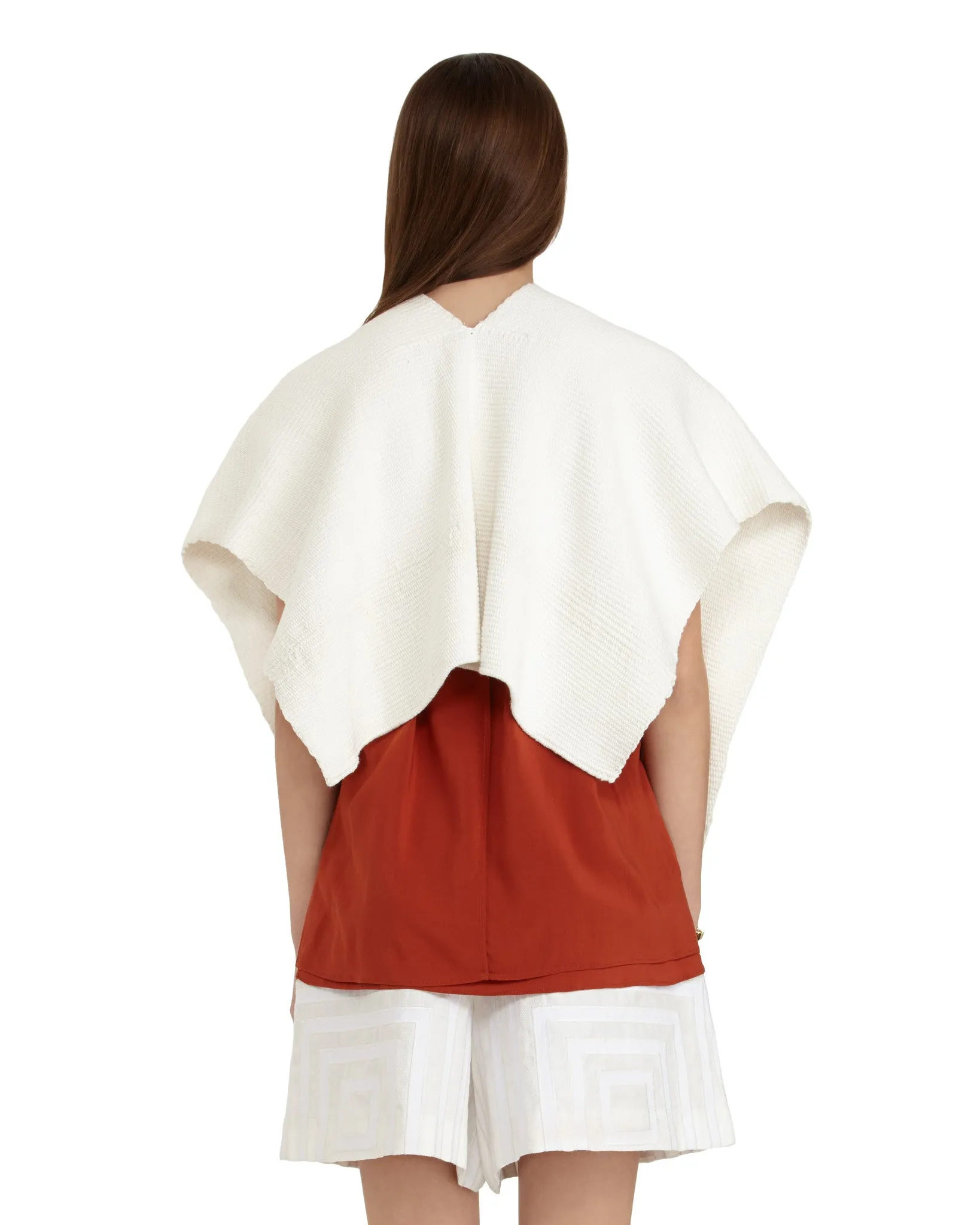 VOZ | Flamme Poncho in Ivory