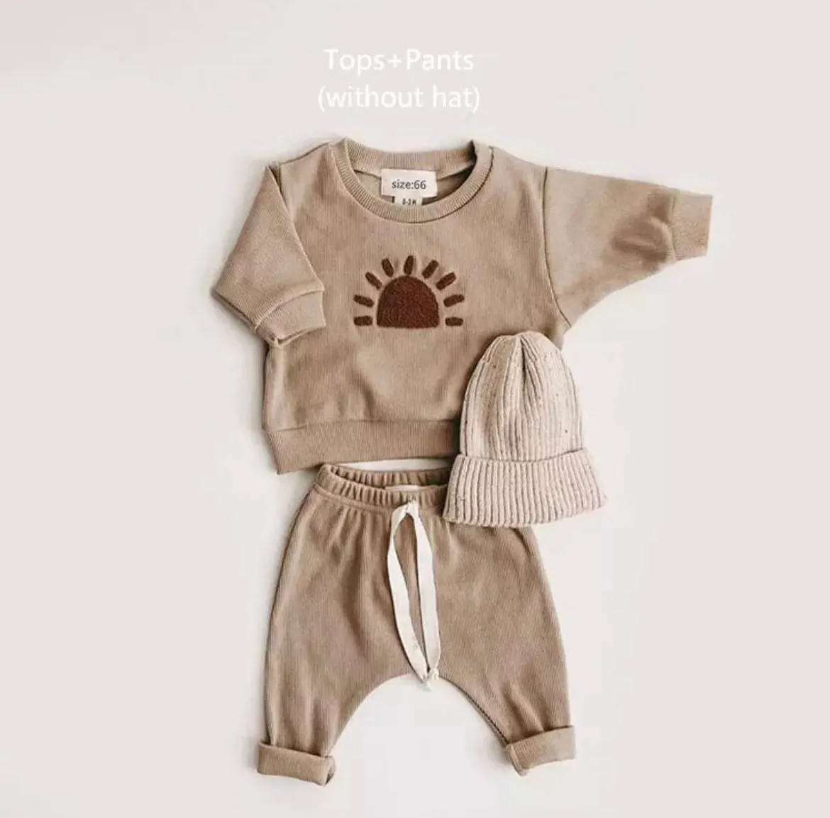 Waffle Boho Tracksuit - Ivory