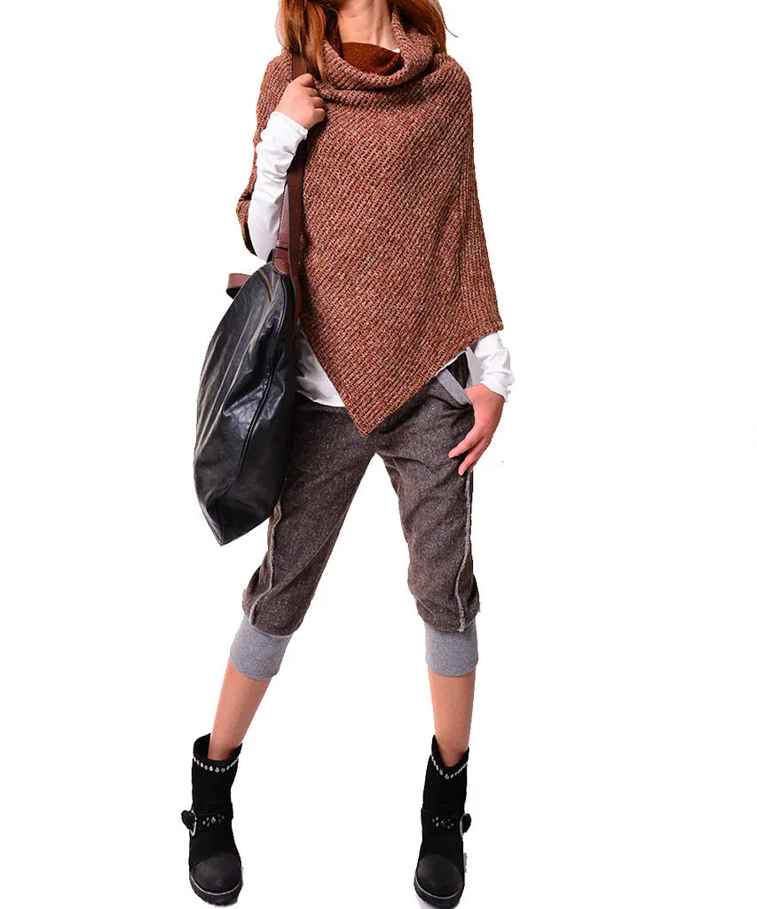 Women's cool knits poncho/shawl/wrap sweater/cape top(P3102)